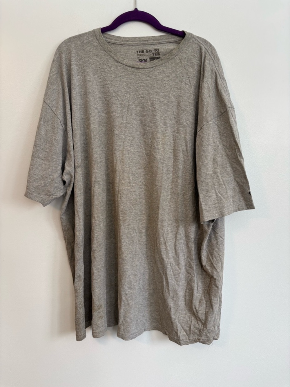 Adidas The Go-To Tee Gray Short Sleeve Cotton Blend T-Shirt Size 3X / 3XL